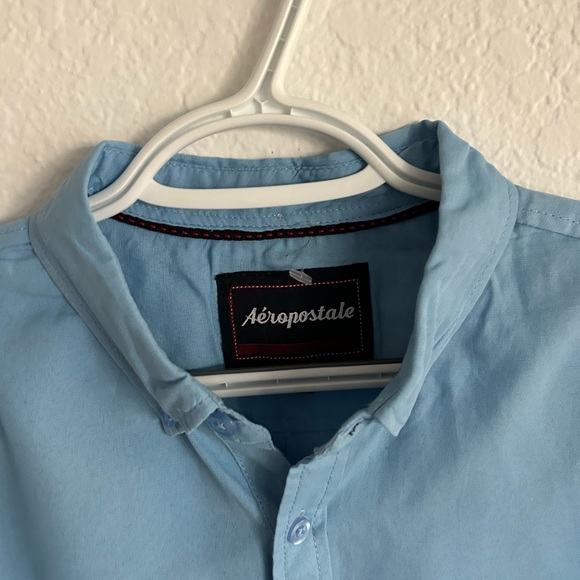💰PRICE ⬇️  
AEROPOSTALE • Lt.Blue Button Down Mens Shirt • size XL - Picture 3 of 6